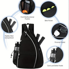 Large Capacity Pickleball Bag with Padded Shoulder Strap