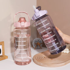 32 oz Sports Water Bottle with Scale and Straw for Outdoor Hiking and Gym