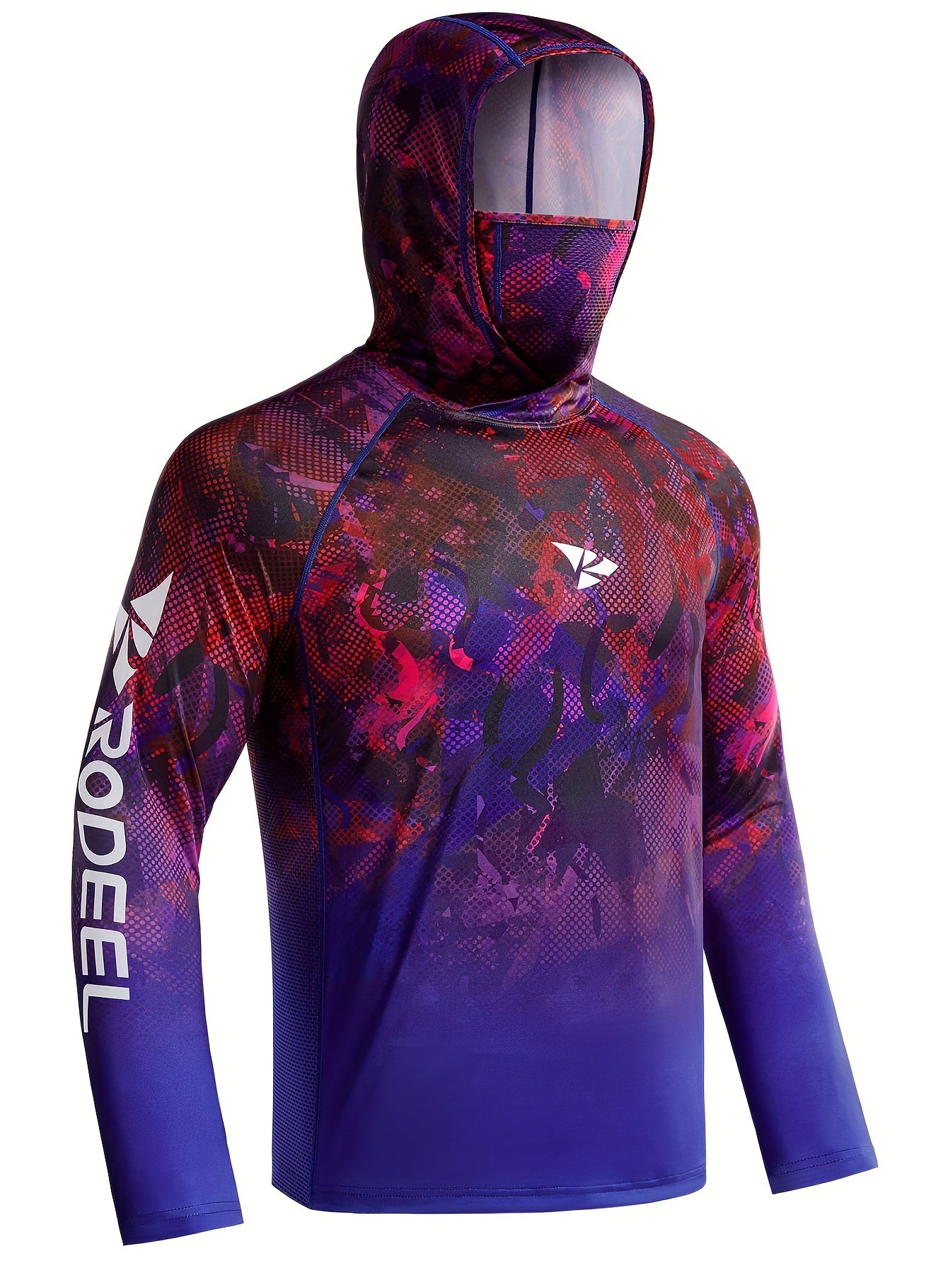 Men's Camo UPF 50 Sun Protection Hoodie Long Sleeve Quick Dry