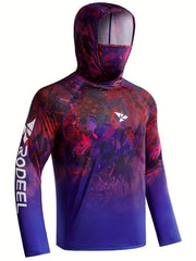 Men's Camo UPF 50 Sun Protection Hoodie Long Sleeve Quick Dry