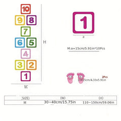 Jumping House Floor Sticker Plaid Digital Decoration Waterproof Self-adhesive