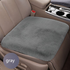 Grey Car Seat Cushion Winter Plush Short Hair Non-slip Cushion