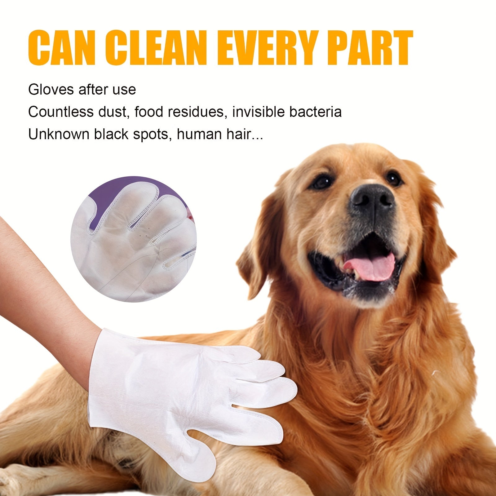 Pet Hair Remover Mitt Disposable Cleaning Gloves for Dogs and Cats