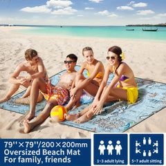 Oversized Pocket Blanket for Summer Travel Camping Picnic Beach Activities