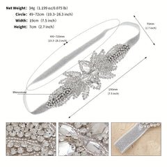 Elastic Rhinestone Headband for Women