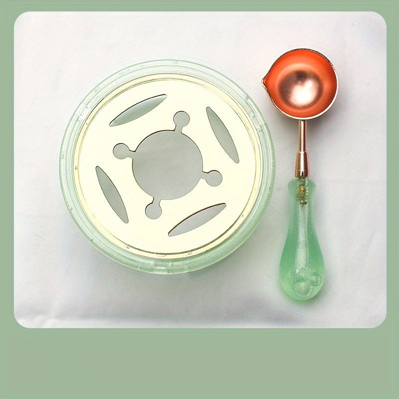 Seal Stamp Set with Crystal Melting Pot & Spoon Wax Sealing Accessories