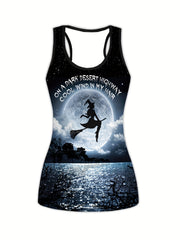 Painting Print Tank Top & Leggings Set