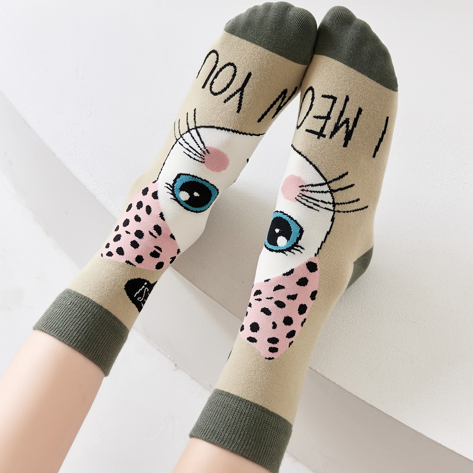 Funny Pattern Mid Tube Socks for Women