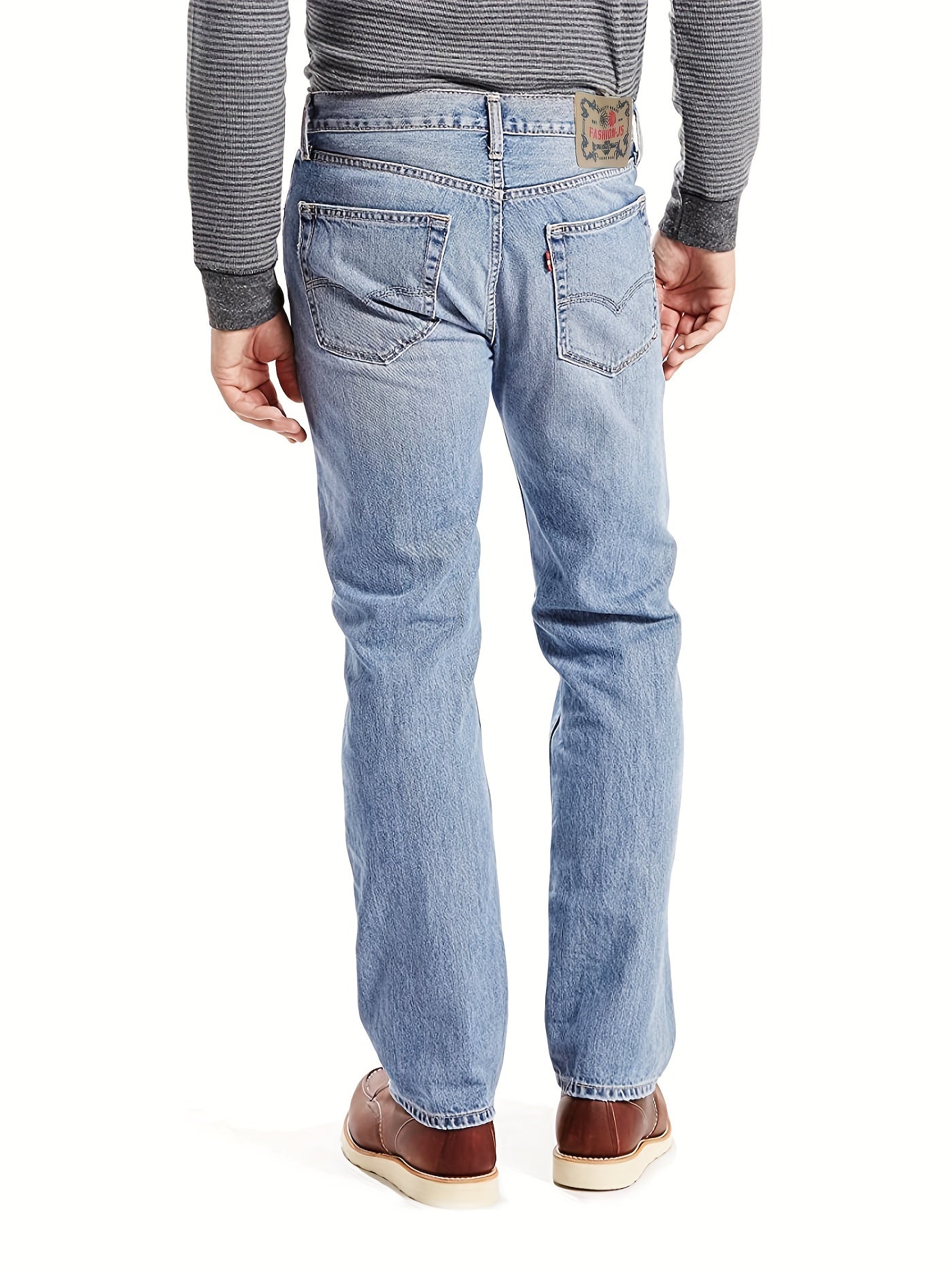 Slim Fit Distressed Stretch Denim Jeans Mens Casual Street Style
