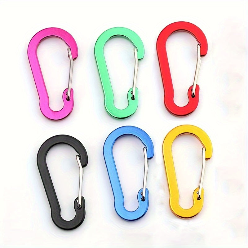6pcs Heavy Duty Alloy Keychain Keyring for Outdoor Camping Hiking