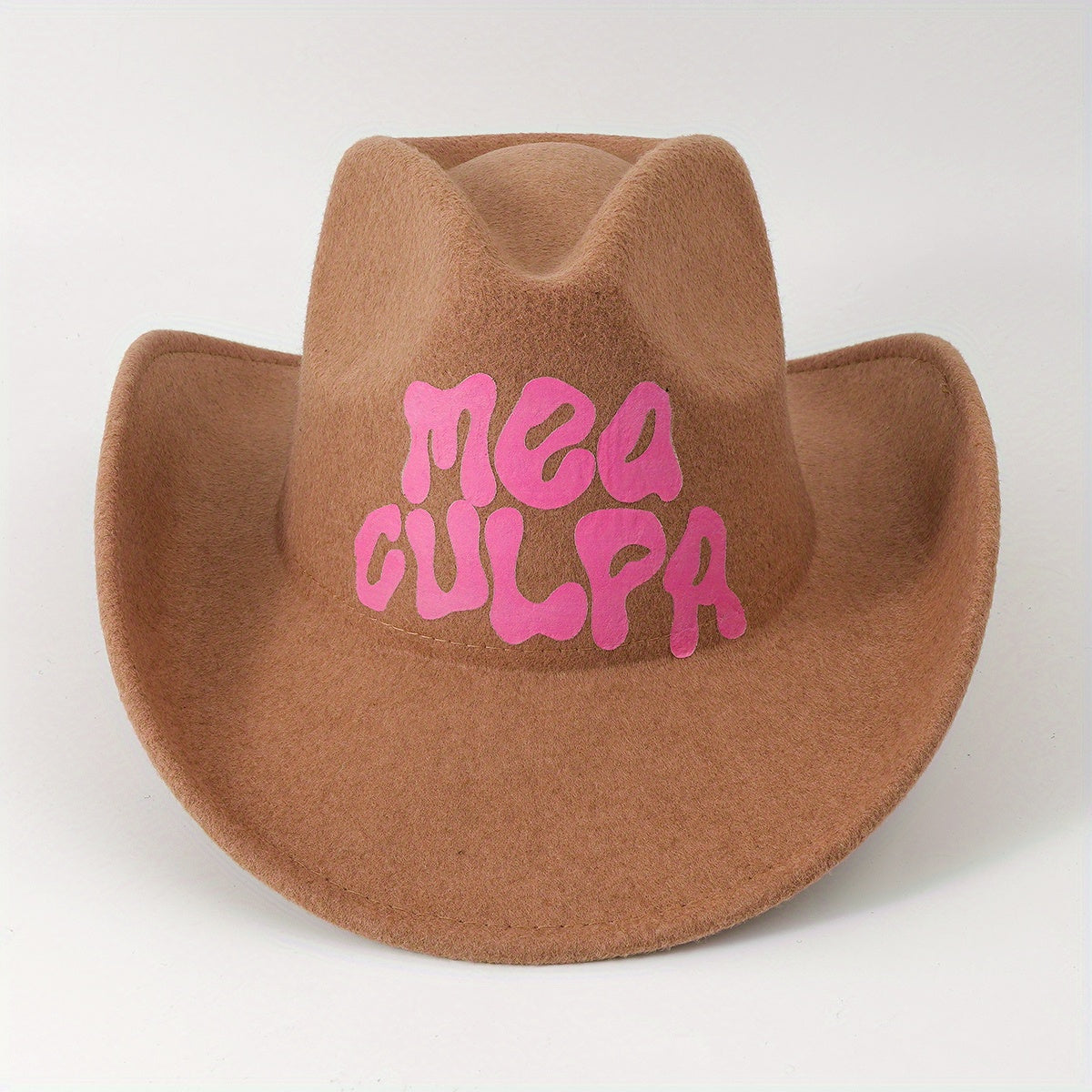 Y2K Cowboy Hat Solid Western Jazz Fedora Cap Rolled Brim Sun Hats