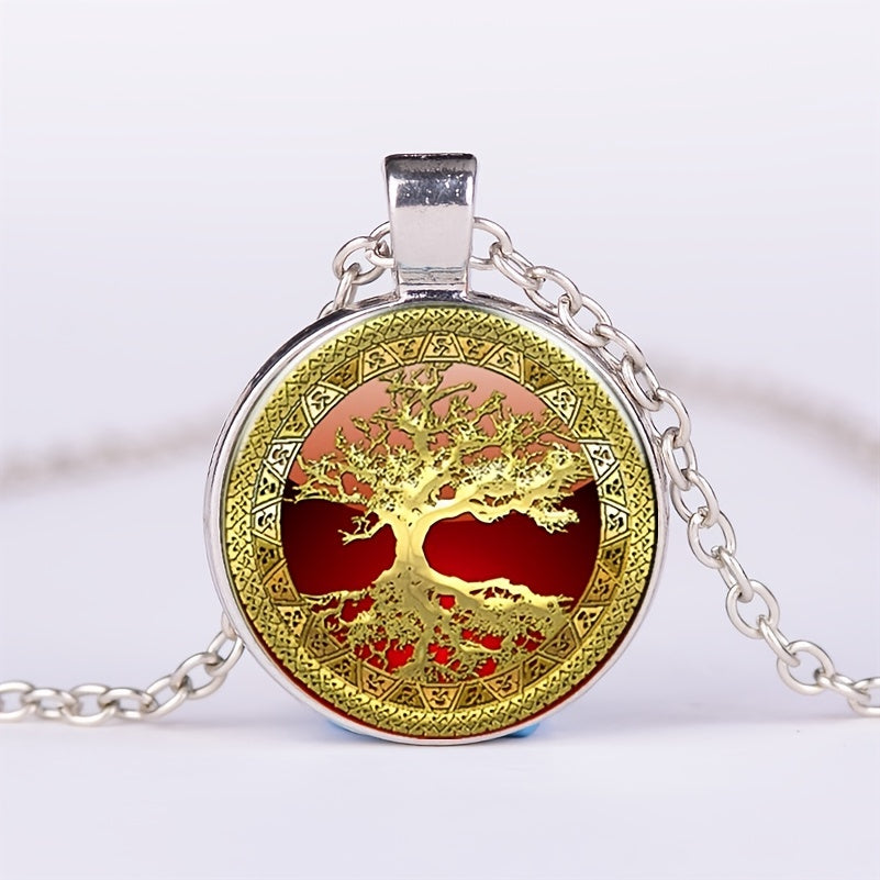 Tree Of Life Round Pendant Necklace for Kids