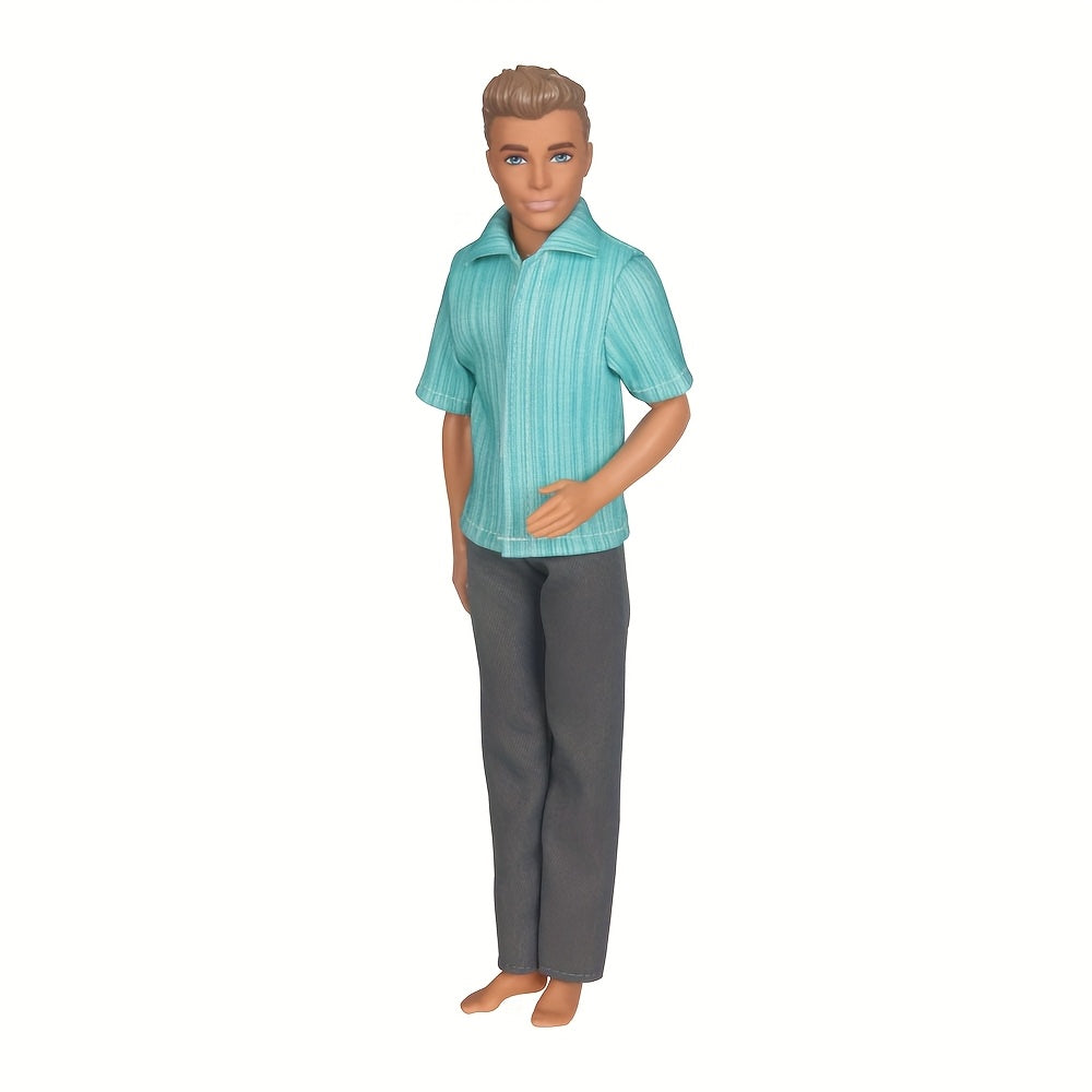 6pcs Doll Clothes 3 Tops And 3 Pants Trousers Shirt Outfit