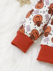 Halloween Pumpkin Printed Baby Sweatshirt