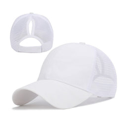 Kids Mesh Sunshade Ponytail Baseball Cap