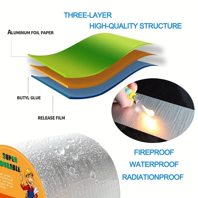 Durable Butyl Waterproof Tape - Leak Proof Seal Strip for Boat, Pipe