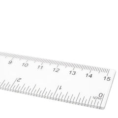 10pcs Clear Plastic Rulers Inches Metric Student Rulers w/ Slanted Edge
