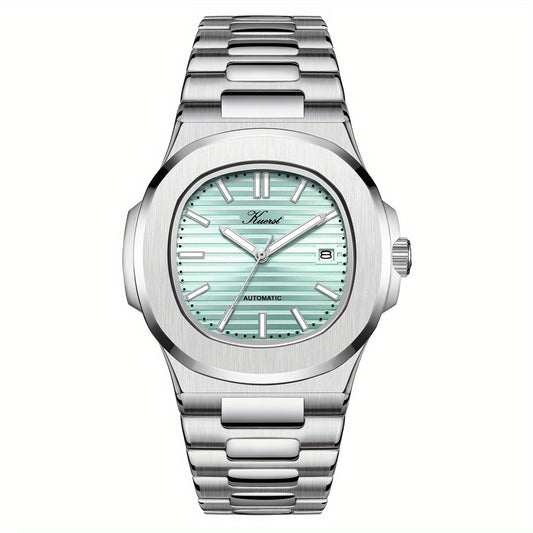KUERST Men's Steel Strap Auto Mechanical Water Resistant Watch