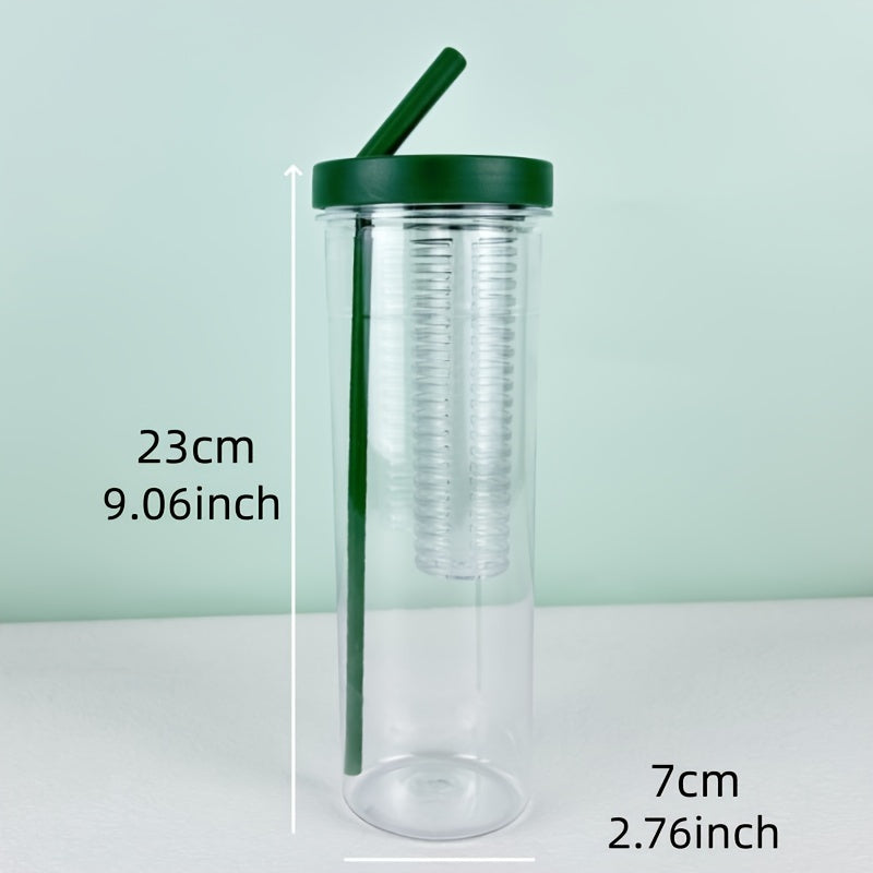 700ml Water Bottle with Filter and Straw, Leakproof Portable Cup