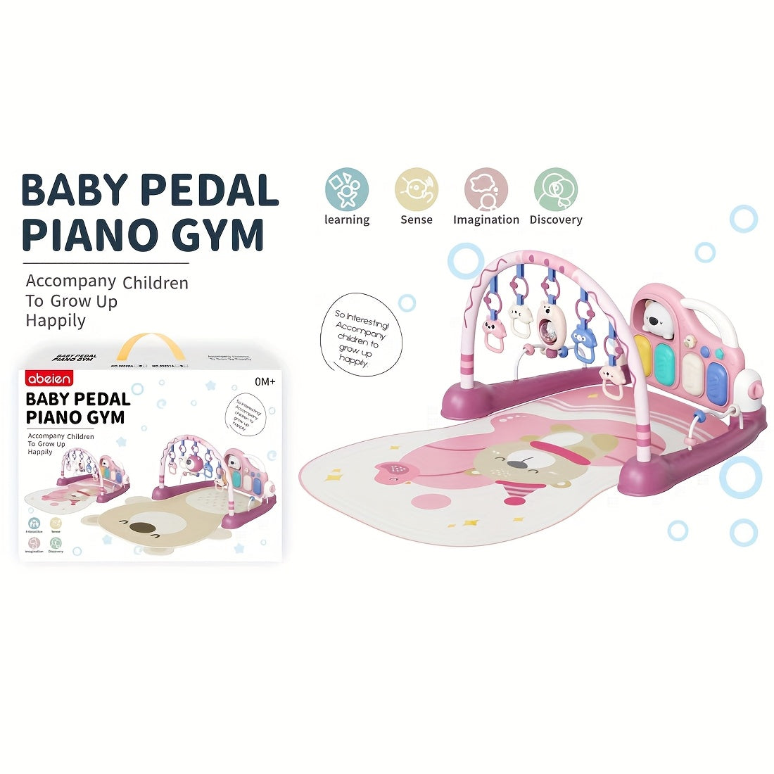 Baby Kick and Play Piano Mat with Sensory Toys