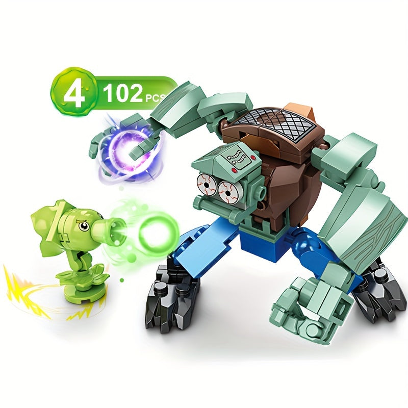 418pcs Halloween Building Blocks Toy Kit - Zombie Mecha Shape Shifting Toys