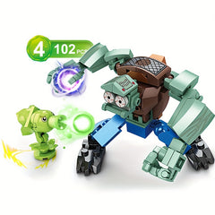 418pcs Halloween Building Blocks Toy Kit - Zombie Mecha Shape Shifting Toys