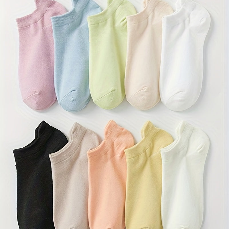 10 Pairs Women's Ankle Socks Comfy & Breathable Stockings