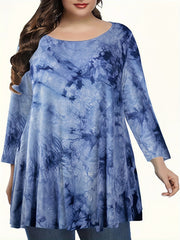 Tie Dye Long Sleeve Tunic Top