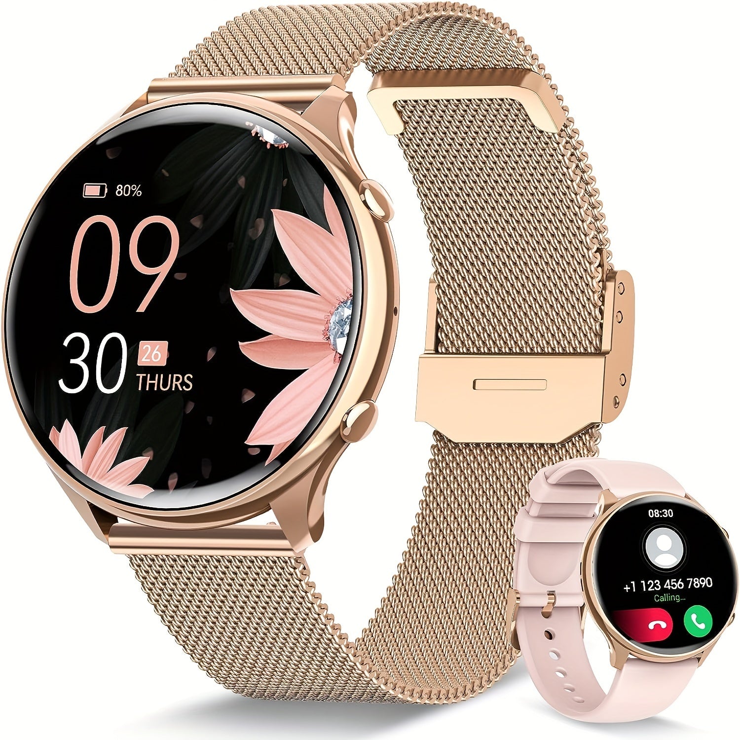 Women's Wireless Call Smartwatch, 120 Sports Modes, IP67 Waterp
