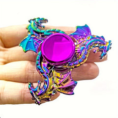 Rainbow Dragon Fidget Spinner Metal Relax Toy Vibrant Changing Grip for Focus