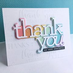 1pc Thank You Metal Cutting Die Stencil DIY Scrapbook Gift Card Making