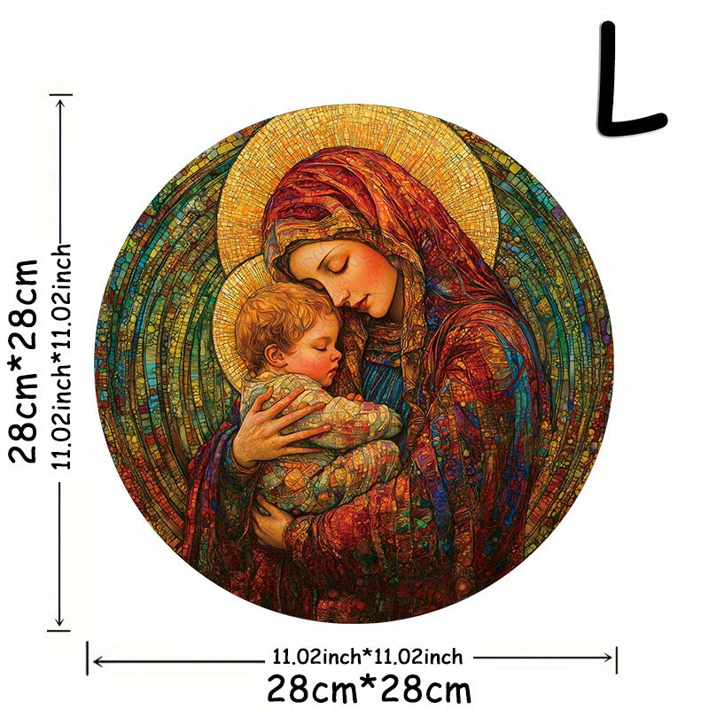 Mother and Child Wooden Puzzle with Irregular Animal Puzzles