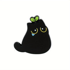 Cat Enamel Brooch Animal Pin for Wallet Handbag Clothing & Jewelry