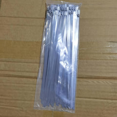 100pcs Stainless Steel Heavy Duty Self Locking Cable Ties for Exhaust Packaging