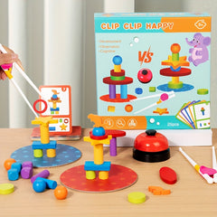 Clip Clip Happy Shape & Matching Wooden Toy for Kids