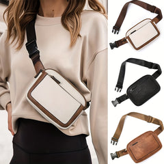 PU Leather Crossbody Bag for Outdoor Sports and Fitness