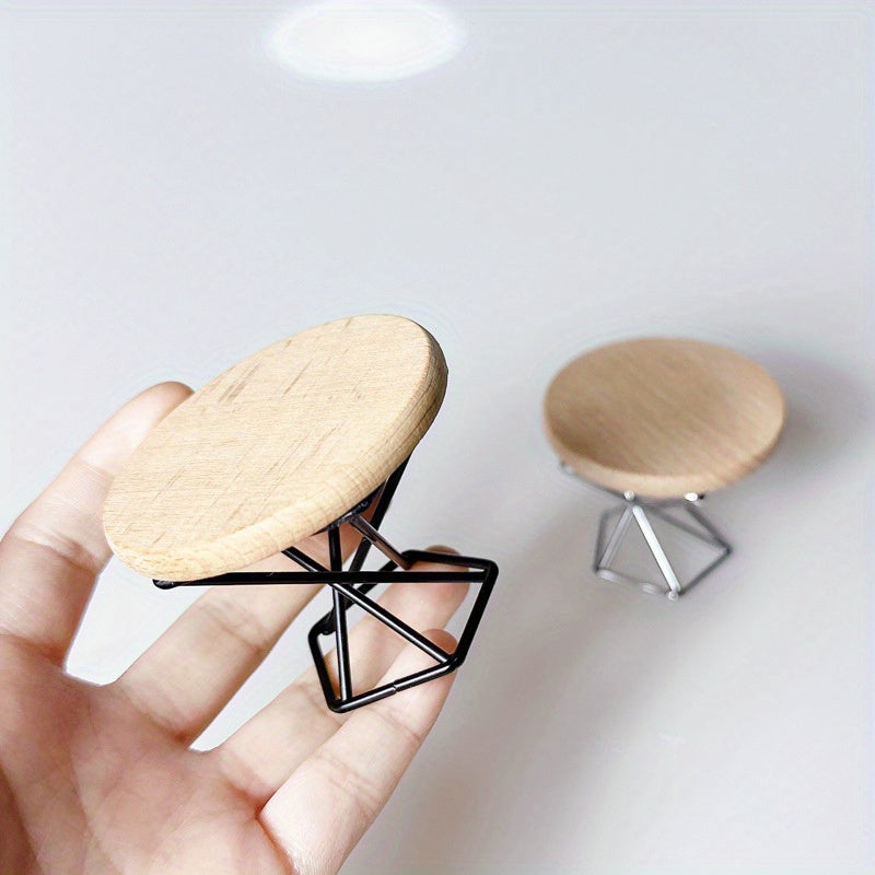 1:12 Dollhouse Furniture Set Tea Table & Armchair Micro Scene Decor