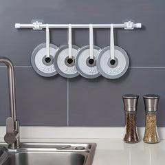 2pcs Adhesive Curtain Rod Bracket Holder Nail Wall Mounted