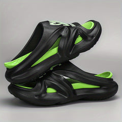 Men's Stylish Alphabet Detail Platform Slides