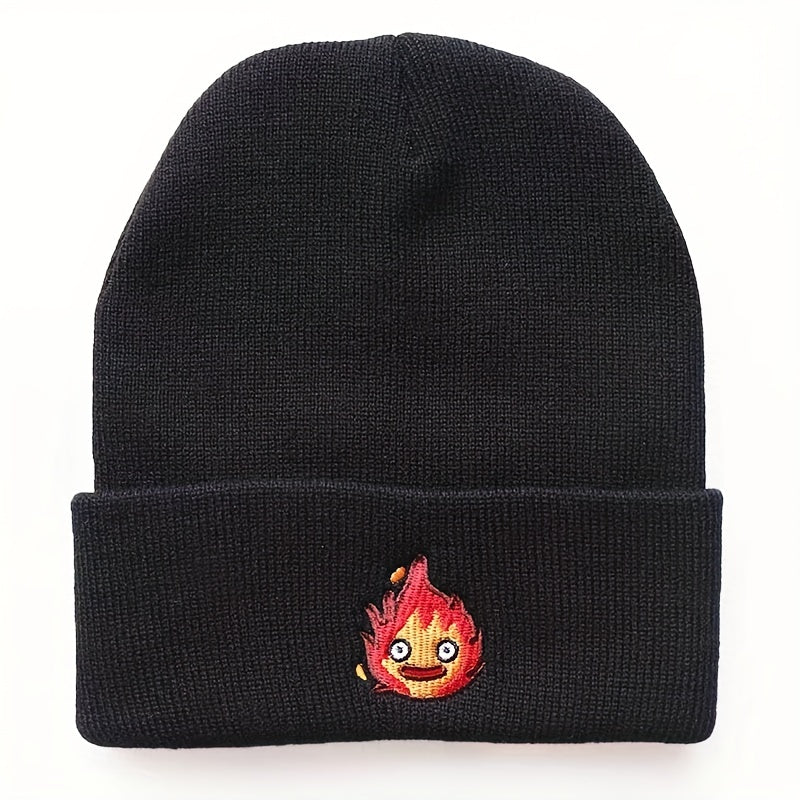 Anime Pattern Knit Beanie Hat Ear Protection