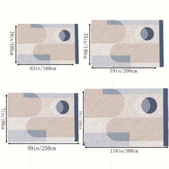 Fluffy Faux Wool Area Rug Non-slip Modern Large Carpet