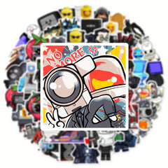 50pcs Toilet Man Stickers Waterproof Decorative Stickers