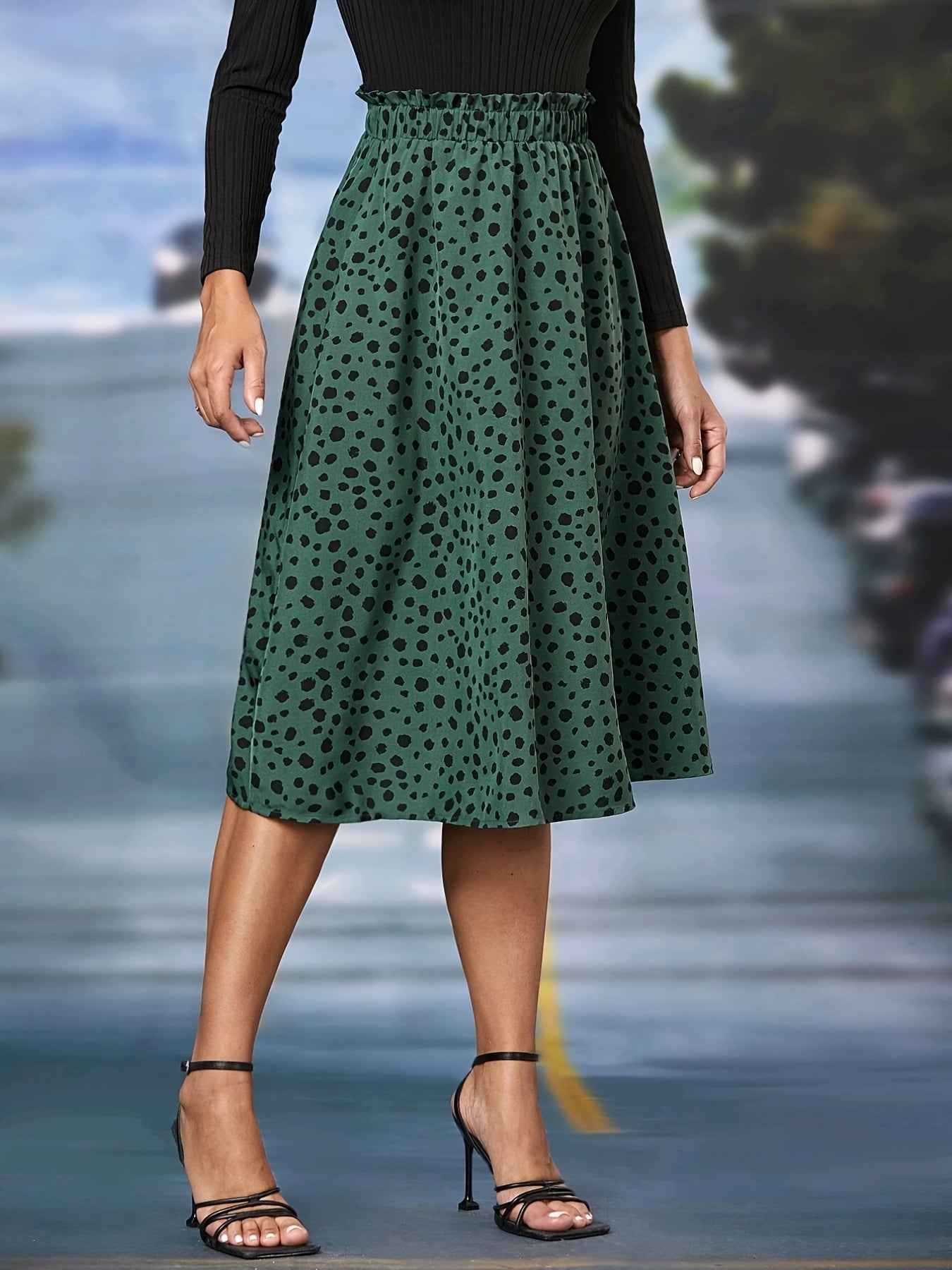 Leopard Print High Waist Skirt