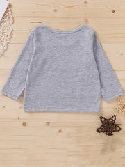 Kid's All Match Round Neck Pullover Top Long Sleeve Casual Sweatshirt