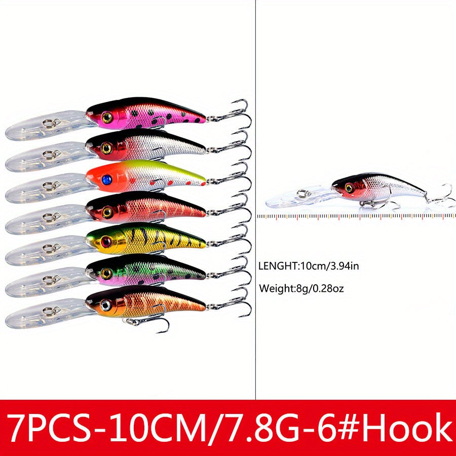 15pcs Crankbaits Fishing Lures Set for Pike Bass Trout Trolling Casting