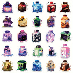 50pcs Magic Juice Series Stickers for Laptop Helmet Water Cup Decoration