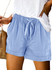 Boho Elastic Waist Wide Leg Shorts