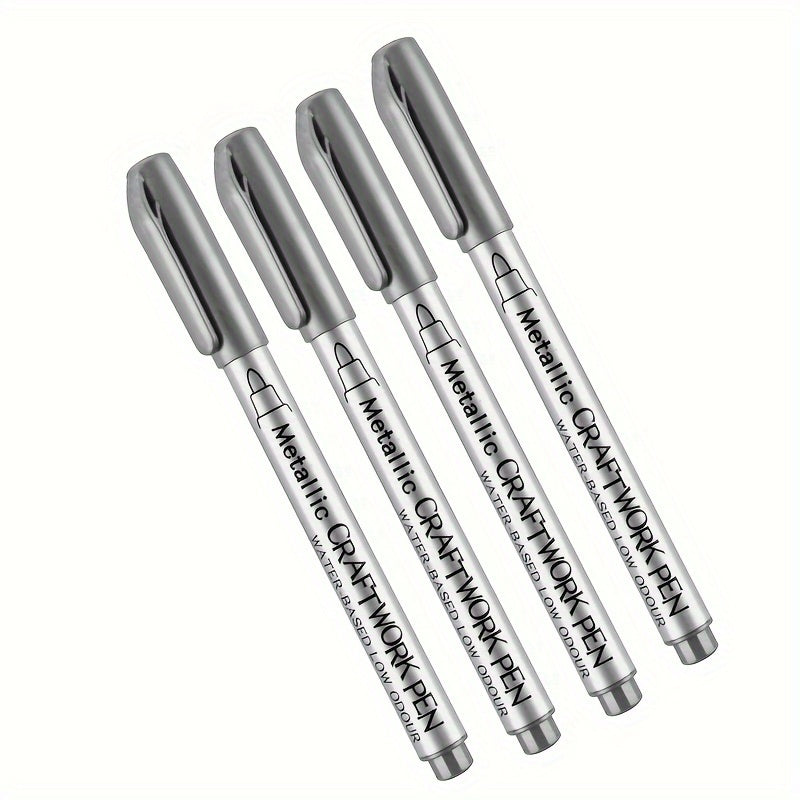 4pcs Waterproof Paint Marker Pens Gold Silver Resin Mold Art Supplies
