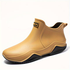 Women's Letter Graphic Rain Boots Round Toe Ankle Boots