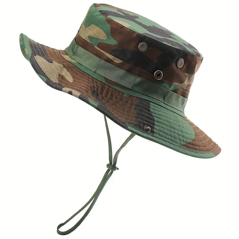 Camouflage Round Brim Hat Army Fan Spring Summer Sun Hat